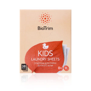 Пластины для стирки детского белья BioTrim KIDS, 38 шт.